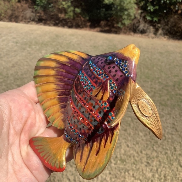 Jay Strongwater Sailfin Philippe Lustre Collection Figurine RARE - Picture 9 of 10